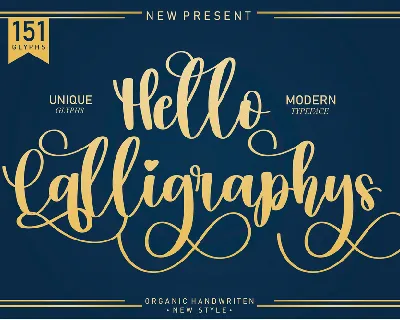 Hello Calligraphys font