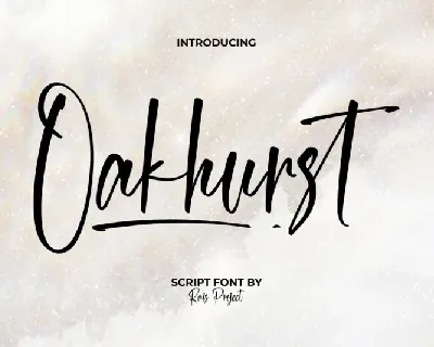 Oakhurst font