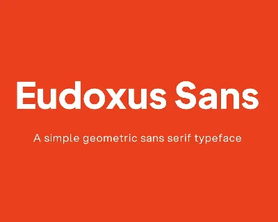 Eudoxus Sans Family font