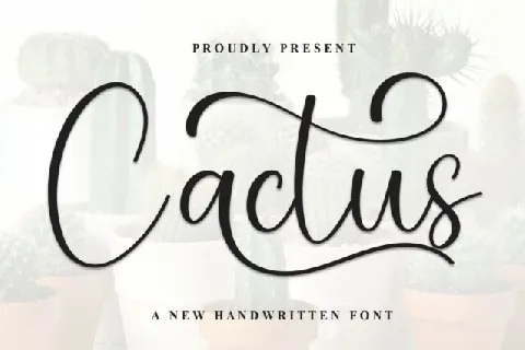 Cactus Calligraphy font