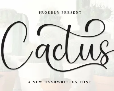 Cactus Calligraphy font