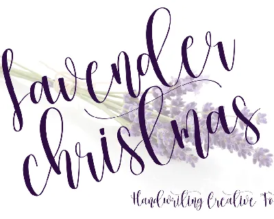 Lavender Christmas font