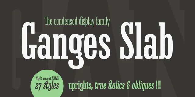 Ganges Slab Family font