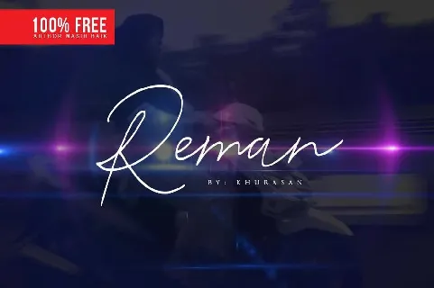 Reman Script Free font