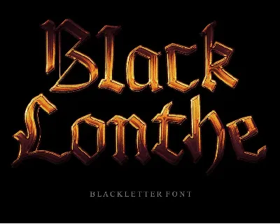 Black Lonthe - Personal Use font