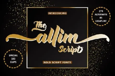 Allim Bold Script font