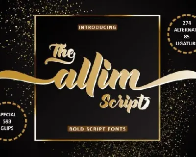 Allim Bold Script font