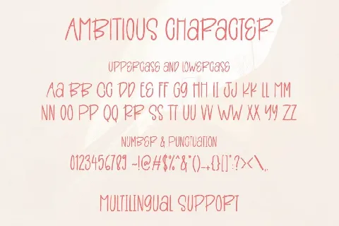 Ambitious font