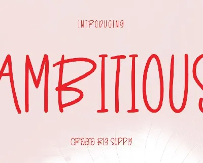 Ambitious font