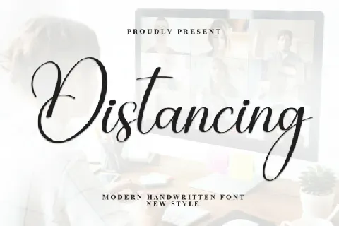 Distancing Calligraphy font