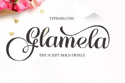 Glamela Script font