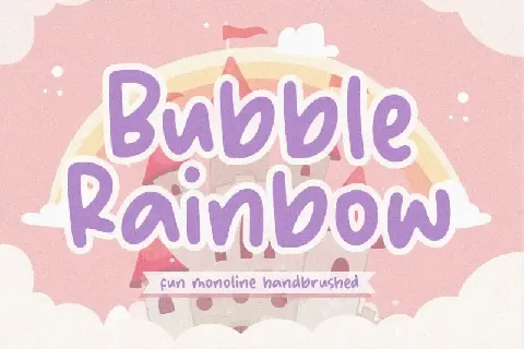 Bubble Rainbow Handbrushed font