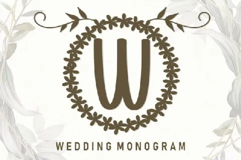 Wedding Monogram Display font