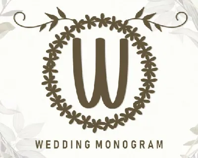 Wedding Monogram Display font