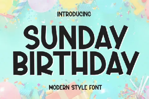 Sunday Birthday Display font