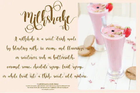 Milkshake font