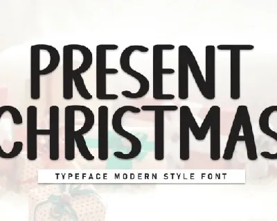 Present Christmas Display font
