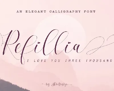 Refillia Calligraphy font