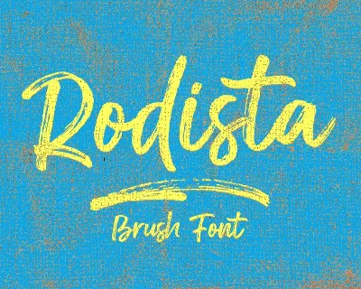 Rodista Brush font