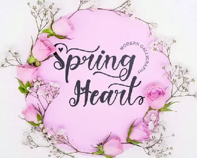 Spring Heart Calligraphy font