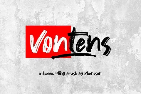 Vontens Handwriting Brush font