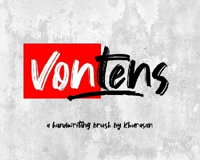 Vontens Handwriting Brush font