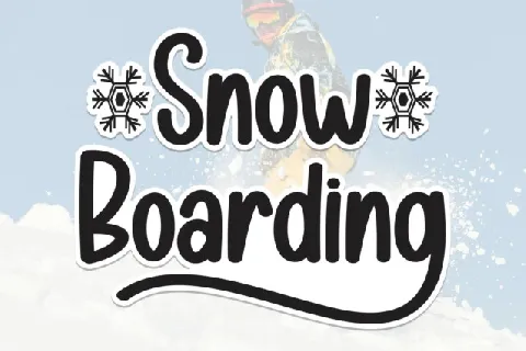Snow Boarding Display font
