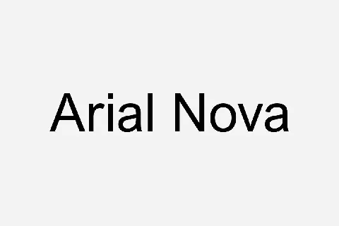 Arial Nova font
