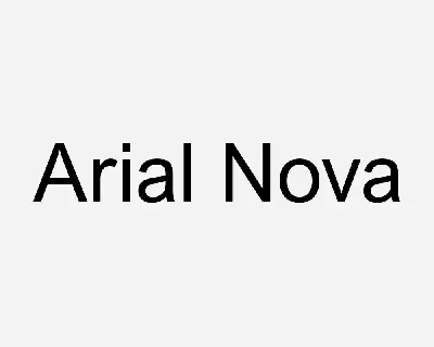 Arial Nova font