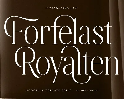 Forfelast Royalten font