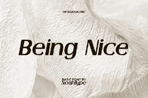 Being Nice font