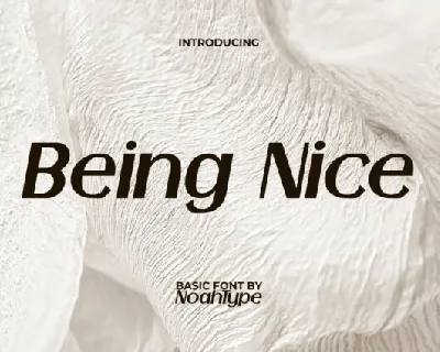Being Nice font