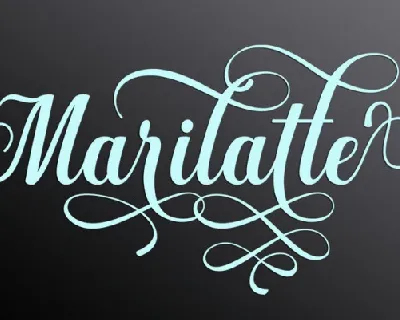 Marilatte Calligraphy font