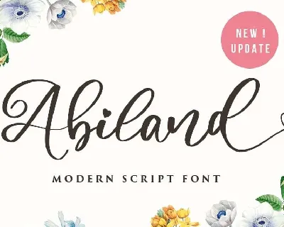 Abiland Calligraphy font