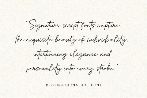 Bestina Signature font