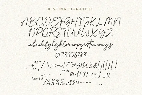 Bestina Signature font