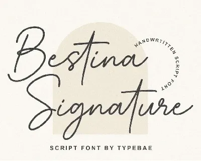 Bestina Signature font