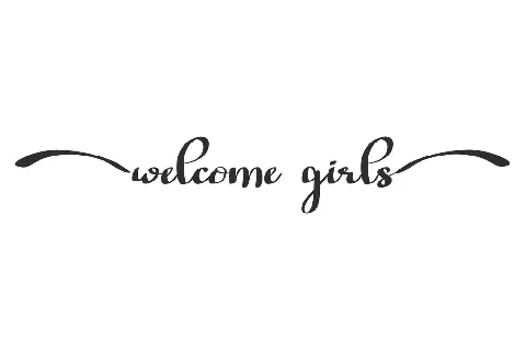 Welcome Girls Demo font