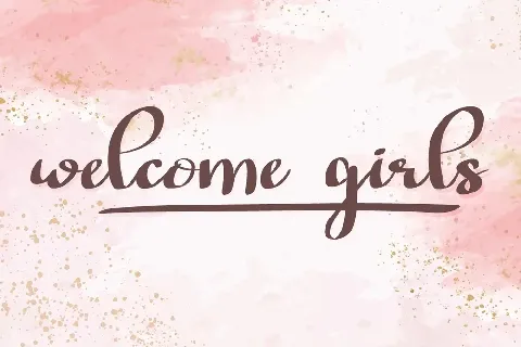 Welcome Girls Demo font