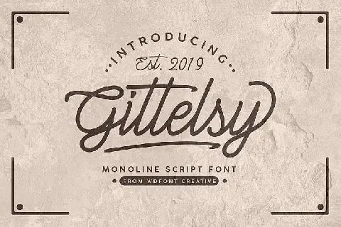 Gittelsy Monoline Script font