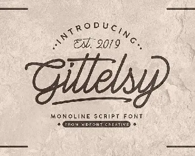 Gittelsy Monoline Script font