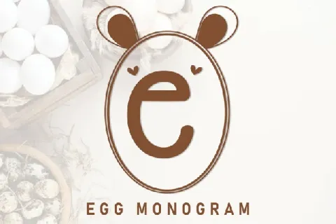 Egg Monogram Display font