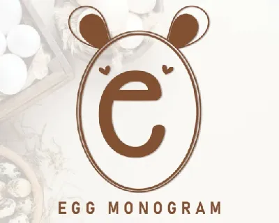 Egg Monogram Display font