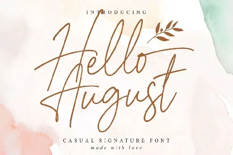 Hello August font