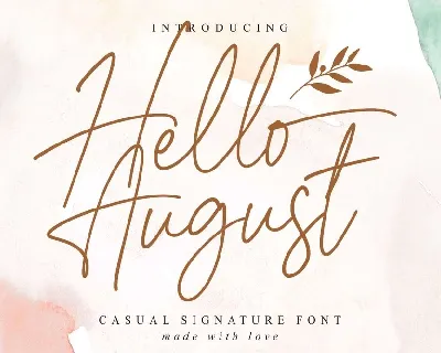 Hello August font