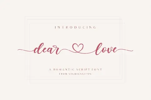 dear love - personal use font