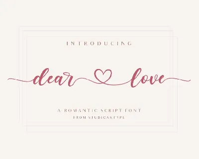 dear love - personal use font
