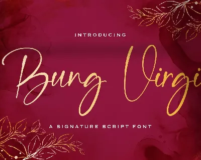 Bung Virgi font