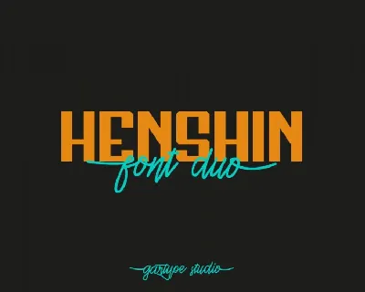 Henshin Script font