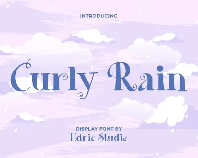 Curly Rain Demo font